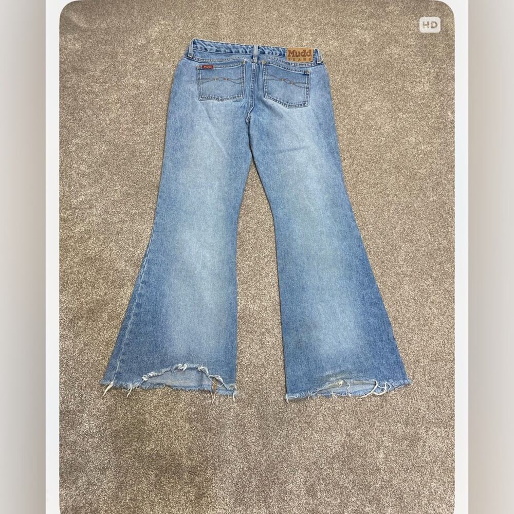 Y2K grunge 90s streetwear Mudd bootcut jeans 13 mid rise cotton blue jeans denim
